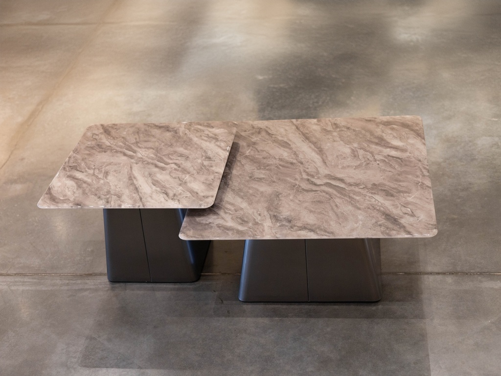 Marble center tables with metal base