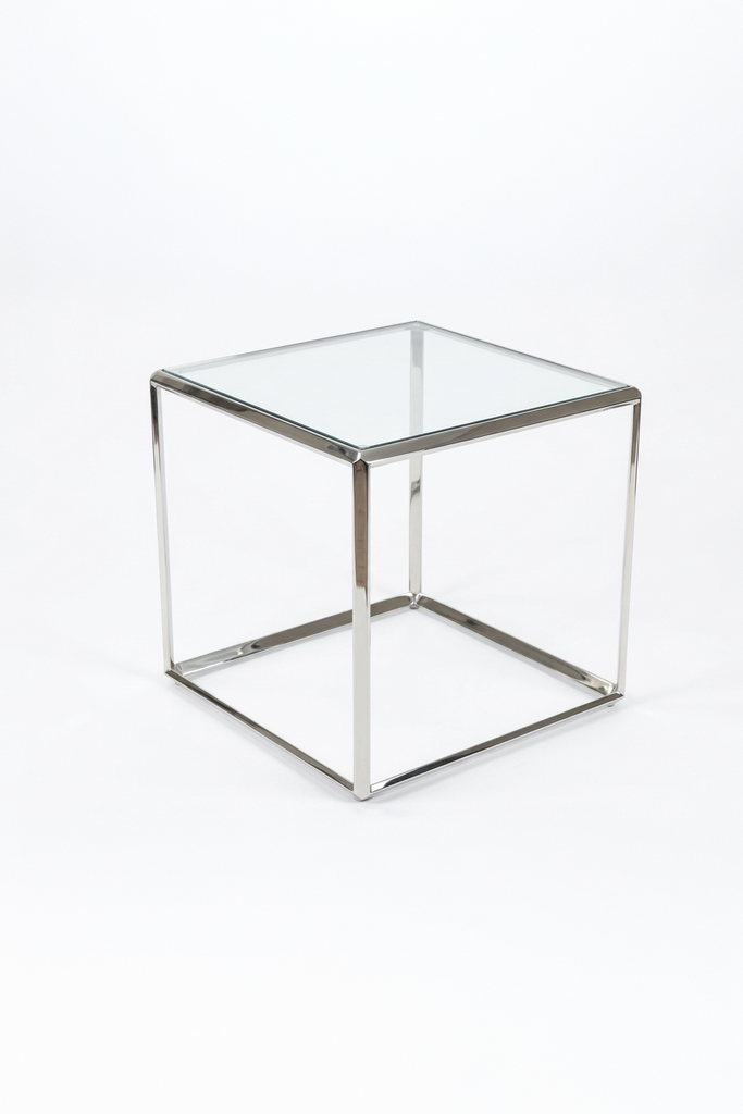 طاوله جانبية معدن لون فضي