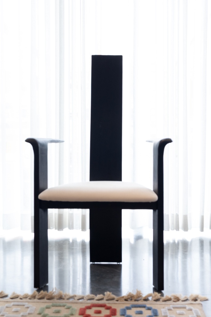 كرسى طعام خشبى ظهر مرتفع ALK2000099